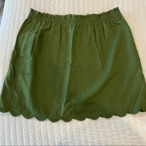J Crew Scalloped Hem Sidewalk Skirt